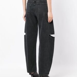 AGOLDE Black Side Cut-Out Jeans